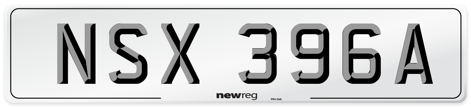 NSX 396A Number Plate from New Reg
